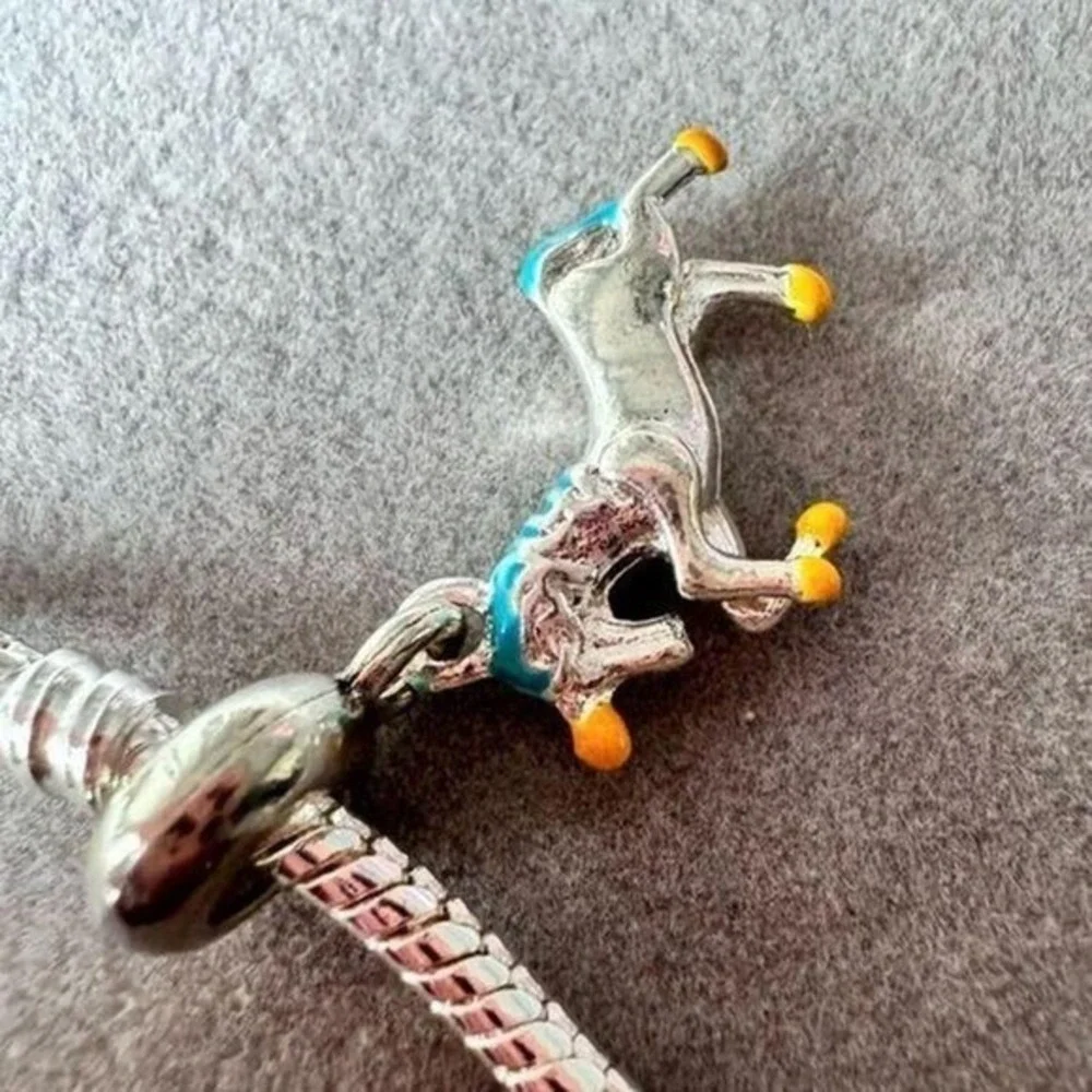 Blue Unicorn Dangle‎ Charm fits PANDORA